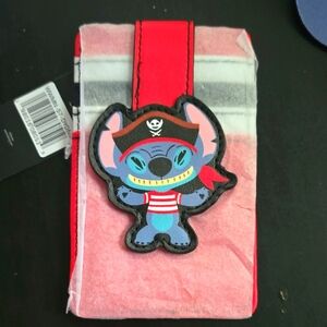 Pirate Stitch Card Wallet - Red and Black